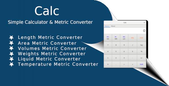 Calc - a simple calculator and metric converter
